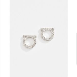 Salvatore Ferragamo Gancini Crystal Earrings